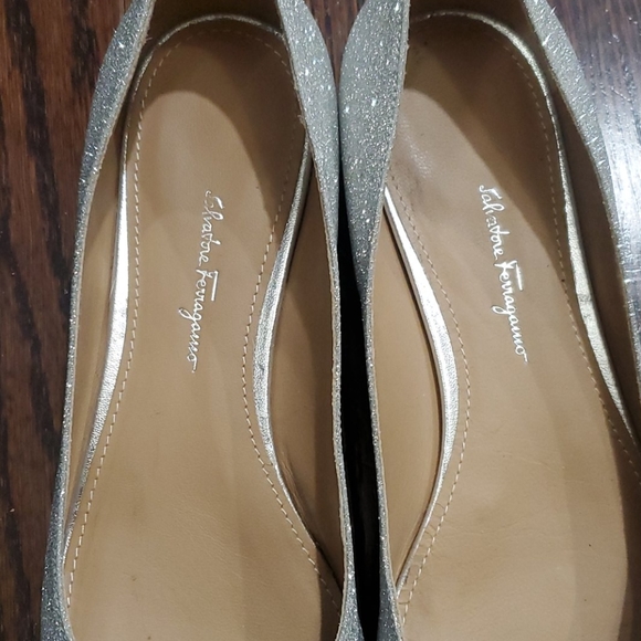 Salvatore Ferragamo glitter ballet flats - Picture 3 of 4
